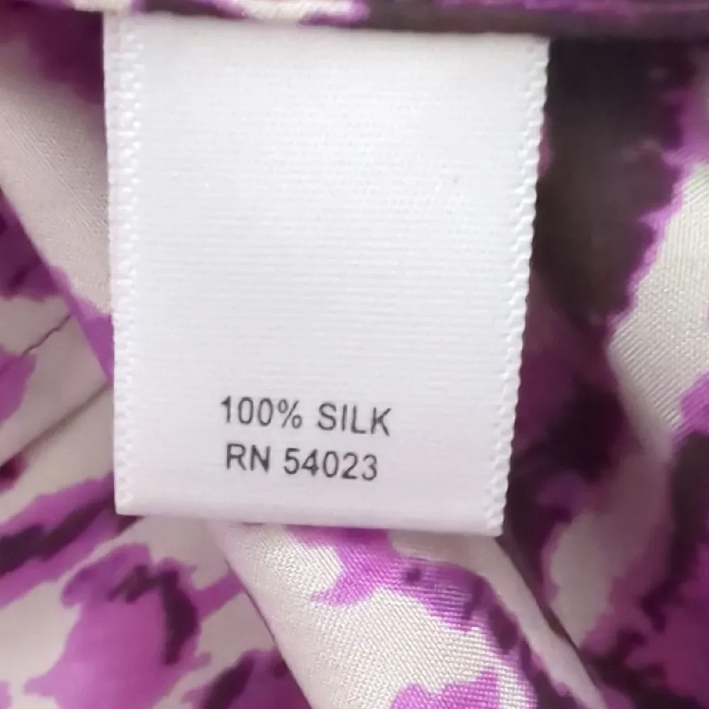NWT Banana Republic Pink and Purple Smocked Puff Sleeve Blouse